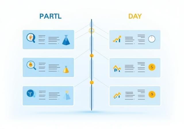 Visual representation of comparing different financial strategies